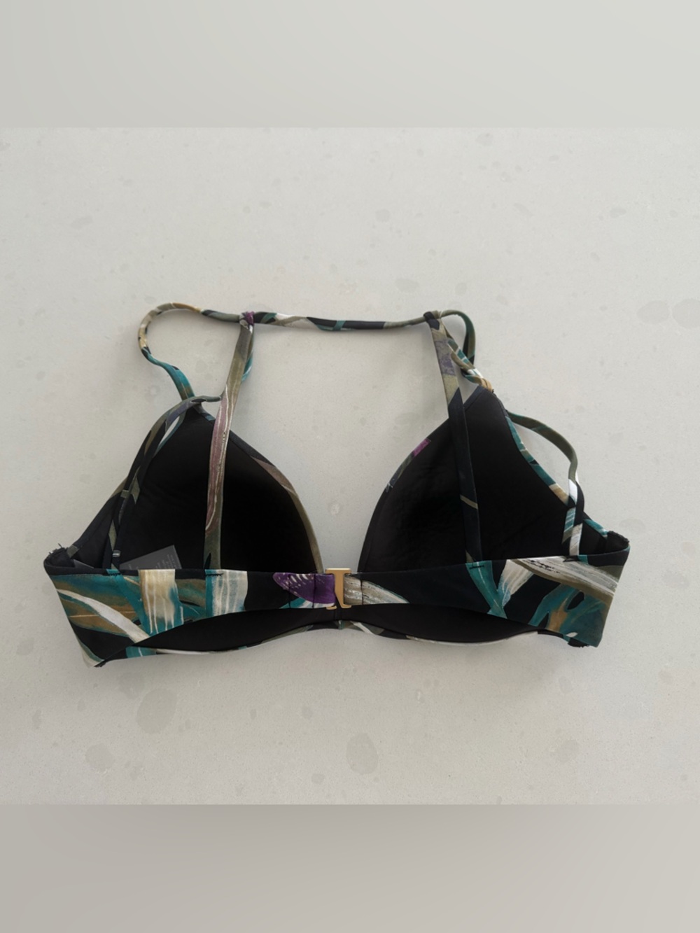 Vince Camuto Printed Molded Bikini Top Butterfly Small - Picture 4 of 5